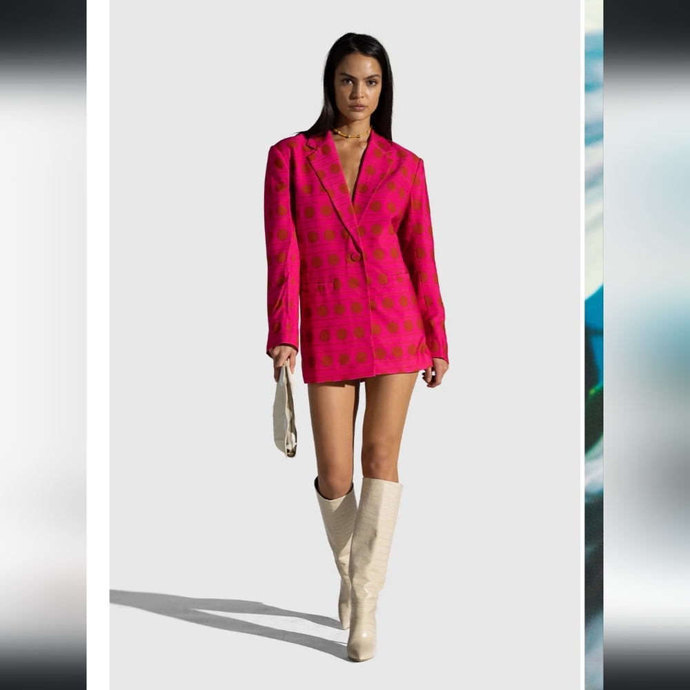 NEW Parvana Blazer Dress Flamingo Spot